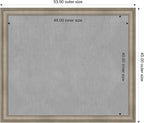 Amanti Art Silver Framed Magnetic Board 45x53 Oversize Vision Board for use with Magnets, 100% Metal Sheet to Display Items as Office Decor or for Home Organization in mudroom, Kitchen or Kids Room