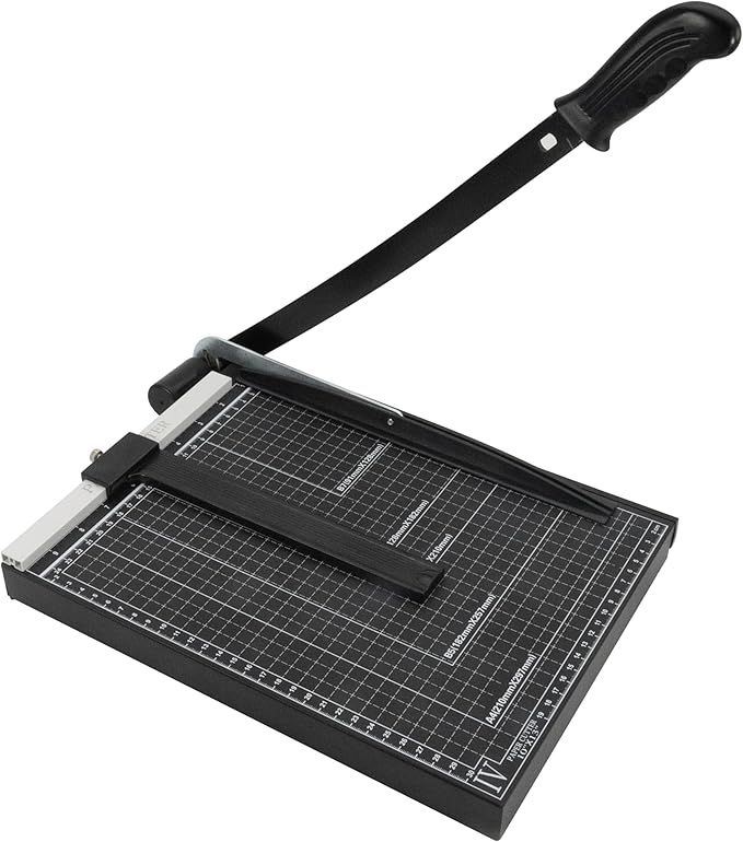 TEXALAN Precision Paper Cutter for A4/B5/A5/B6/B7, 10x13 inches, 70GSM Capacity, Metal Base Black