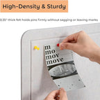 Foldable Bulletin Board 48x36 Large, Felt Cork Board for Wall with Adhesive Tape, Fabric Pin Board for Office, Home, School, Classroom, Kitchen, Dorm Room, Includes 30 Pins, Ivory Tan