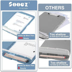 Sooez Clipboard with Storage, High Capacity Nursing Clip Board 8.5 x 11 with Pen Holder & Low Profile Clip, Plastic Clipboards Case Box, Teacher Must Haves School Office Supplies,Letter Size/ A4