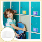 Jeyiour 100 Pcs Label Holders Adhesive Nameplate Pockets Storage Bin Labels Index Card Holder Shelf Plastic Peel Stick for Classroom Supermarket Bookshelf Library Student Box Drawer (3.6 x 2.9 Inch)