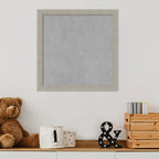 Amanti Art Grey Framed Magnetic Board 18x18 Small Vision Board for use with Magnets, 100% Metal Sheet to Display Items as Office Decor or for Home Organization in mudroom, Kitchen or Kids Room