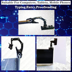 Adjustable Document Holder for Typing, Rotatable Paper Copy Holder Clip,Handy Artist Supplies Clamp,Computer Typing Proofing Folder.(2 Packs)