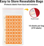 2025 Year Stickers, Doctor Stuff 2025 Chart Stickers, Orange/White Color Coded, Ringbook Sheets, Reynolds & Reynolds Style, USA Made Year Labels for End Tab File Folders, 270/Package, 3/4" x 1-1/2"