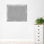Amanti Art Silver Framed Magnetic Board 39x47 X-Large Vision Board for use with Magnets, 100% Metal Sheet to Display Items as Office Decor or for Home Organization in mudroom, Kitchen or Kids Room