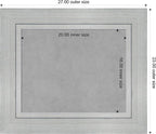 Amanti Art Silver Framed Magnetic Board 23x27 Small Vision Board for use with Magnets, 100% Metal Sheet to Display Items as Office Decor or for Home Organization in mudroom, Kitchen or Kids Room