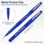 Fuyoooo 36 Pcs Felt Tip Pens 0.7mm Medium Point Colored Felt Tip Pens for Journaling Planner Writing Note-taking Art Office and School Supplies(Dark Blue)