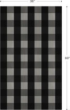 GENIMO Checkered Rug 3x5 Ft Black and White Outdoor Rug Buffalo Plaid Rugs Mat Fall Doormats Washable Rug for Front Porch Decor Indoor Entrance Patio Balcony Entryway