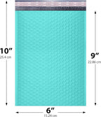 Teal Small Poly Bubble Mailers 6x10 inch #0 | Self Seal Padded Envelopes | Cushioned Bubble Mailer | Usable Size 6x9 | WaterProof | Lightweight mailing Shipping Bags | 250 Pack Bulk