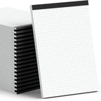 Zaviko Graph Paper Notebook 8.5 x 11, 36 Pack Grid Paper Notebook, 8-1/2" x 11" Graph Paper Pad, 4" x 4" Graph Ruled Drafting Paper, White 70 GSM Quad Ruled Blueprint Paper, 30 Sheets Note Pads