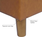 Spatial Order Home Decor | Dinah Collection Modern Storage Ottoman | Ottoman with Storage for Living Room & Bedroom(Carmel Faux Leather)