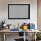 Amanti Art Black Framed Magnetic Board 19x27 Medium Vision Board for use with Magnets, 100% Metal Sheet to Display Items as Office Decor or for Home Organization in mudroom, Kitchen or Kids Room