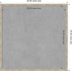 Amanti Art Silver Framed Magnetic Board 25x25 Medium Vision Board for use with Magnets, 100% Metal Sheet to Display Items as Office Decor or for Home Organization in mudroom, Kitchen or Kids Room