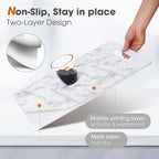 ALIUNI Drawer and Shelf Liner, Non-Slip Kitchen Cabinet Liners Non-Adhesive Thick Strong Grip Waterproof Washable Mats Protect Dresser Shelves Cupboard Bathroom Cabinets, White Marble, 18 in X 20 FT
