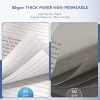Nichela 5" x 8" Note Pads 4 Pack of Legal Pads 21lb Notepad College Ruled Legal Pad 30 Sheets Perforated Small Writing Pads Double-Side Printed Pad of Paper for School, College, Office