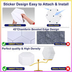18 Pack Self-adhesive Acoustic Panels Soundproof Wall Panels 12"X10"X 0.4" Sound Absorbing Panel for Decoration Sound Deadening Panels Acoustic Treatment Panel For Home Office（White Hexagonal Design）
