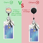 Giancomics Inspirational Quote Lanyards for Id Badges, Cute ID Badge Holder with Lanyard Badge Reel Retractable, Teacher Lanyard with ID Holder Keychain Clip Name Tag ID Card Holder for Women Gift
