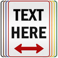 Custom Arrow,Custom Directional Sign, Two Way Arrow,36x48 Inches, Reflective, Rust Free DiBound, Fade Resistant, Made in USA by My Sign Center