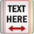 Custom Arrow,Custom Directional Sign, Two Way Arrow,36x48 Inches, Reflective, Rust Free DiBound, Fade Resistant, Made in USA by My Sign Center