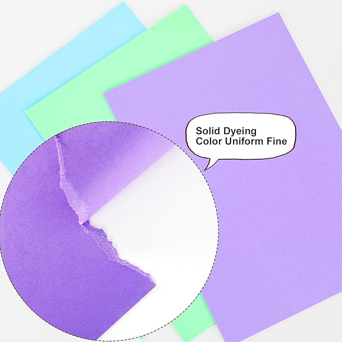 100 Sheets Colored Cardstock 8.5 "x 11", 65LB 180GSM Craft Bulk Construction Paper, 20 Assorted Colors Card Stock Paper for School & Office, Card Making Printer Scrapbook Decorations DIY Crafts