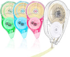 Zonon 4 Pieces Correction Tape Cream Color Beige Corrective Tape Eraser 100 Feet Long for School Office Supplies Crafting, Note Taking, Journal, Case Color May Vary