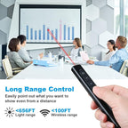 (2 Units) Wireless Presenter Remote with Case, Presentation Clicker with Hyperlink & Volume Remote Control PowerPoint Office Presentation Clicker for Keynote/PPT/Mac/PC/Laptop(Battery Included)