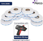 Perco Blue Reverse Print on White Grocery Labels to fit Monarch 1110 Price Gun, 16 Rolls - 17,000 Labels