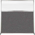 Versare Hush Screen Portable Room Divider | Workstation Wall Divider | Freestanding Privacy Hush Panels | Clear Fluted Windows | Fabric Office Divider Screen | Great for Room Separation