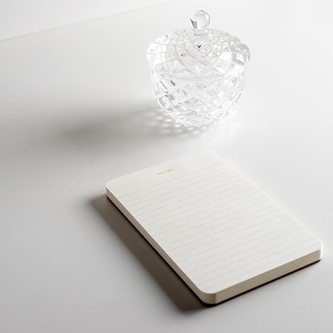 Pinesman - Elegant Desk Notepads for Professionals, Executive's Memo Pads, Minimalist, Gold Foiled, Lined, 5 Pack, 375 Sheets Total (75 Each), 6.3" x 3.9”, 80 GSM, Eco-friendly, FSC™ Certified