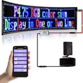 Double Row Scrolling LED Sign,Programmable Flexible LED Matrix Panel,Bluetooth APP Control,DIY Text, Patterns, Animations