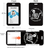 ID Badge Holder with Breakaway Lanyard, Lanyards for ID Badges Name Tags ID Card Holder, Cute Badge Reel Badge Clip Retractable, Women Teacher Nurse Office Gift, Funny Xray Skeleton Skull Design