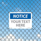 Custom OSHA Style Notice Sign 10" x 14" Aluminum Sign, Customizable "Your Text Here", by AccuformNMC Made in USA