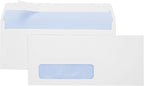 Office Deed 500#10 Envelopes SELF SEAL Business Envelope Single Window Design, Security Tint Pattern for Secure Mailing, Invoices, Statements & Legal Document, 4-1/8 x 9-1/2 Inches