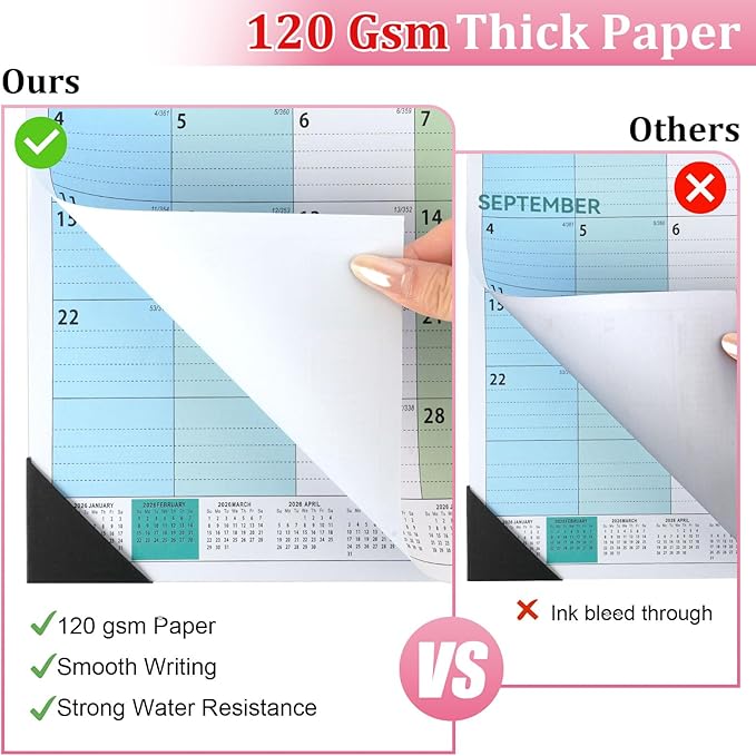 Desk Calendar 2026-2027, 14" X 11" Desktop Calendar 2026-2027, 18 Months Calander Runs from Jan. 2026 to Jun. 2027, Academic Monthly Planner for Home School Office (Colorful)