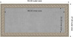 Amanti Art Silver Framed Magnetic Board 27x55 Oversize Vision Board for use with Magnets, 100% Metal Sheet to Display Items as Office Decor or for Home Organization in mudroom, Kitchen or Kids Room