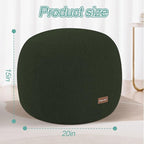 MeMoreCool Stuffed Round Pouf Ottoman Foot Rest, Floor Pouf Foot Stool with Soft Foam Chunk Filling, Small Round Ottoman Footstool Circle Footrest for Living Room, Green