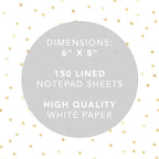 Graphique Large Notepad, Chambray - Notepad with 150 Tear-Off Sheets, 6" x 8" - Perfect for Lists, Notes, and More (LNP162)