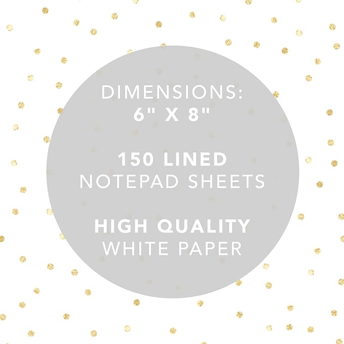 Graphique Large Notepad, Future is Female – 6" x 8", Cute Notepad with 150 Tear-Off Sheets, Features the Quote “You Go Girl” on Every Page – Perfect for Note Taking, List Making, and More