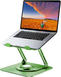 JOYEKY Laptop Stand for Desk, Adjustable Computer Stand with 360° Rotating Base, Ergonomic Laptop Riser for Collaborative Work, Foldable & Portable Laptop Stand, fits for All 10-16" Laptops