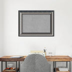 Amanti Art Silver Framed Magnetic Board 22x30 Medium Vision Board for use with Magnets, 100% Metal Sheet to Display Items as Office Decor or for Home Organization in mudroom, Kitchen or Kids Room