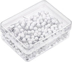 WILLBOND 500 Pack Map Push Pins Map Tacks Small Round Head Push Pins Thumb Tacks for Travel Picture Photo Bulletin Board Wall DIY Craft School Office Home(White,1/8 Inch)