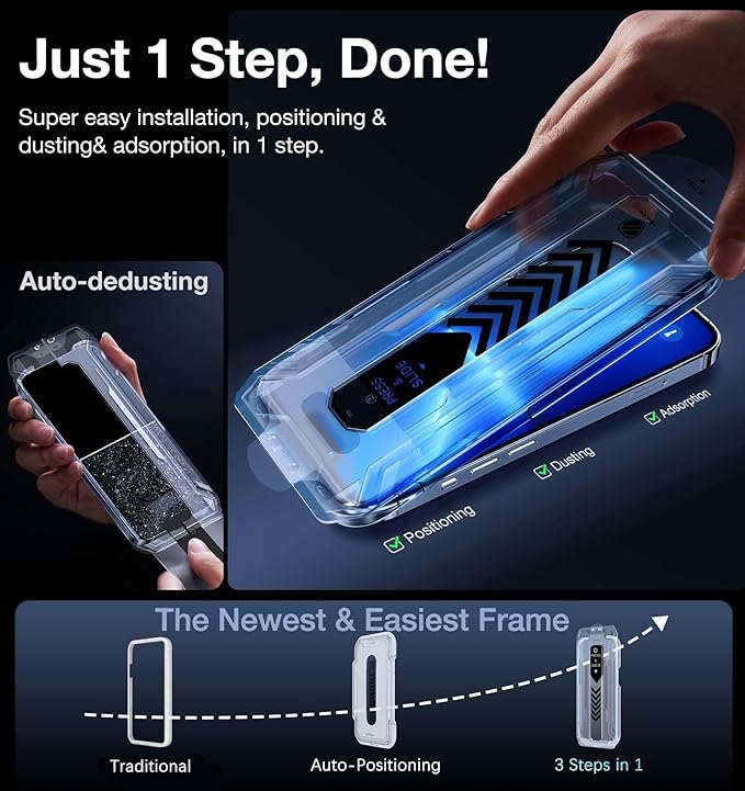 UltraGlass UNBREAK TOP 9H+ Glass for iPhone 12 Pro Max Screen Protector [Military Grade Shatterproof & Longest Durable] Full Screen iPhone 12 Pro Max Glass, 2024 Upgrade, 2 Packs