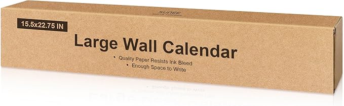 SUNEE Wall Calendar 2026 Large 22.75"x15.5", 21 Month from October 2025 to June 2027, Vertical Extra Large Monthly Calendar 2026 for Wall, White