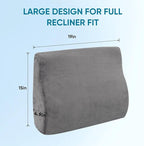 AHUAWA Lumbar Support Pillow for Recliner Chair and Couch, Memory Foam Back Cushion Ergonomic Back Support Pillow for Lower Back Pain Relief, with Soft Velvet