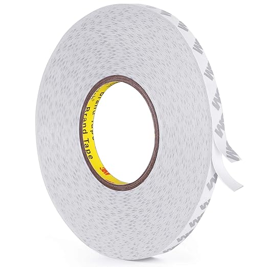 HitLights Double Sided Tape Heavy Duty, 164ft Waterproof Mounting Adhesive Tape, Removable Tape for Walls, Poster, LED Strip, Car Trim, Home Office Decor, Craft Project, White (164ft x 0.39in)