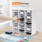 Krafetto 36 Grids Ink Pad Storage Rack, Wall-mountable Stamp Pad Organizer Holder Compatible with Standard Size Ink Pads（Grid Size 4.1" W × 3.9" D × 0.9" H）