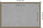Amanti Art Silver Framed Magnetic Board 26x42 Large Vision Board for use with Magnets, 100% Metal Sheet to Display Items as Office Decor or for Home Organization in mudroom, Kitchen or Kids Room