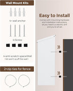 LAND·VOI Locking Wall-Mount Mailbox for Outside, with 4 Keys, Galvanized Steel Rustproof Metal Postbox, 4" Dx13.8 Wx11.2 H, Includes 3 Sets of Mailbox Numbers, Nameplate, White