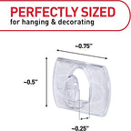 Command Indoor Mini Light Clips, 45 Clear Clips and 54 Command Strips, Damage Free Hanging Christmas Decorations, Wall Clips for Hanging Lights and Cable Management, Holds up to 0.3 lb