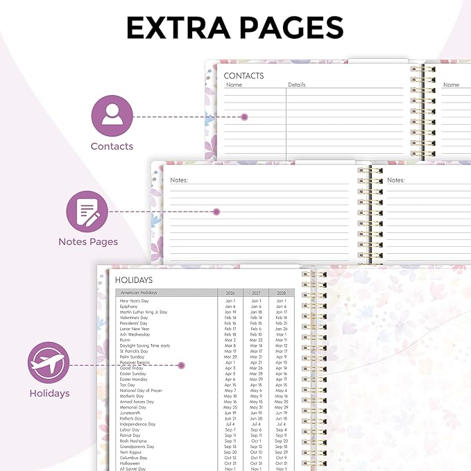 2026 Planner, Weekly and Monthly Planner, 8.5" x 11", January 2026 - December 2026, Agenda Planner with Monthly Tabs, Goal Setting & Time Management Organizer for Professionals & Students